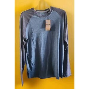 Tailor Vintage Long Sleeve Airotec Henley Small NWT Excellent A118 Teal Navy